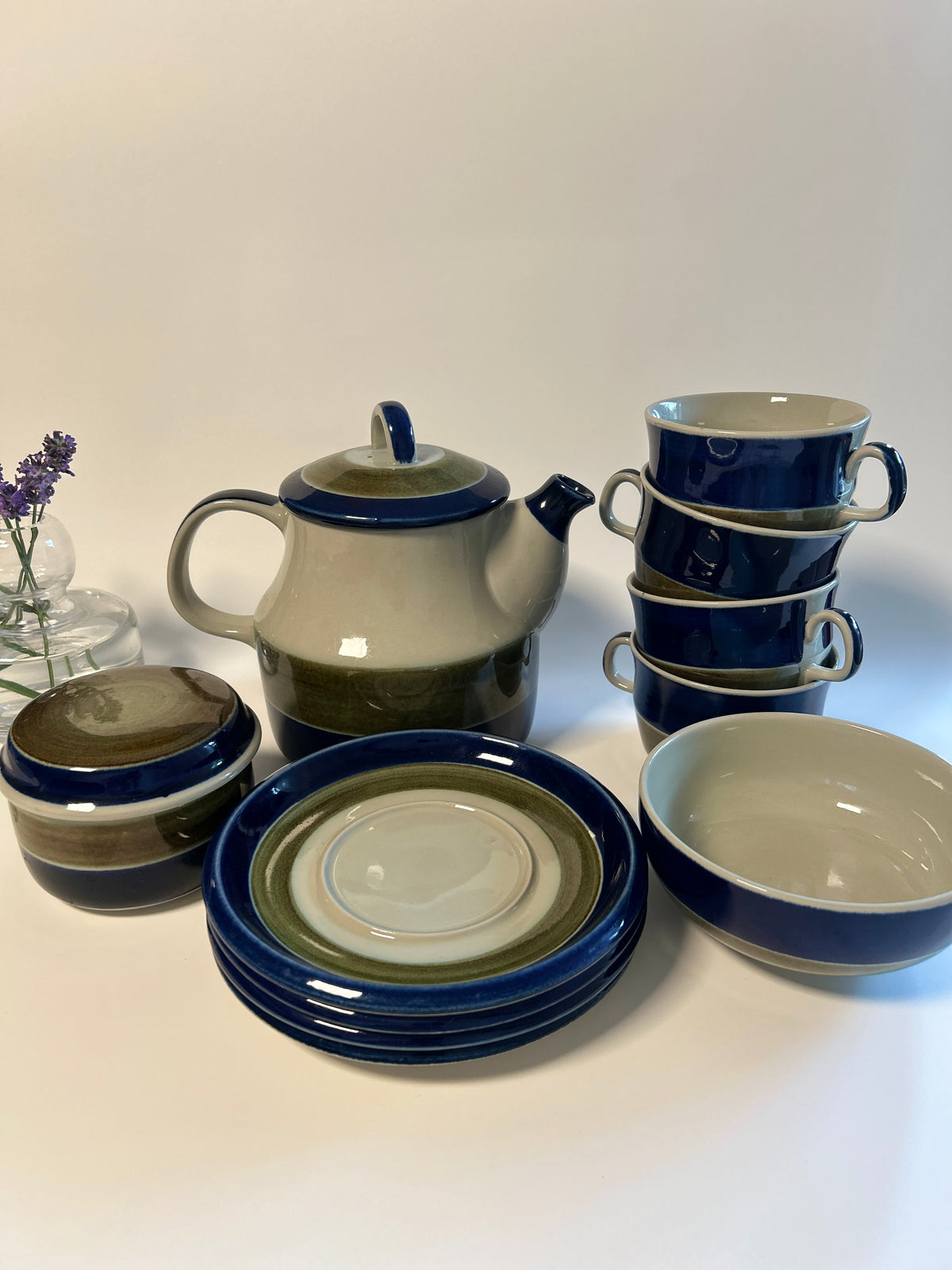 Kahvisetti (kahvikannu, kahvikupit & aluslautaset x 4kpl, sokerikko, kulho) Elisabeth, Rörstrand